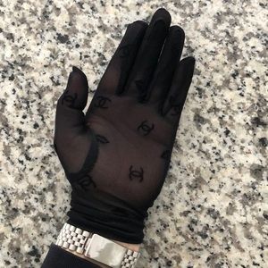 Chanel Sheer black gloves